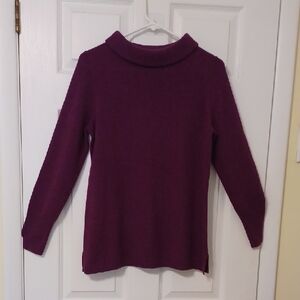Talbots Sz M, Rich Plum/Purple Cashmere Cowl Neck Sweater. New Condition